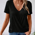Twist Hem V Neck T-Shirt for Women