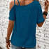 Women's Heart Print One Shoulder T-Shirt
