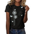Dandelion & Butterfly Print T-Shirt Casual Crew Neck Top