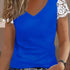 Women's Contrast Lace V-Neck T-Shirt