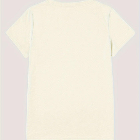 Heart Print Short Sleeve T-shirt for Women