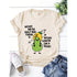 Women's Cartoon Fruit Print T-Shirt - Short Sleeve Top