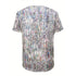Allover Print Button V Neck T-shirt for Women