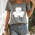 Women's Heart Print One Shoulder T-Shirt