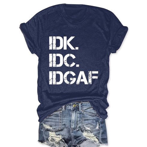 Women's Casual Short Sleeve Letter Print T-Shirt