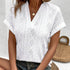 Geo Pattern Notched Neck T-Shirt