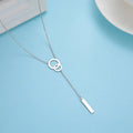 Skyrim Stainless Steel Double Round Pendant Necklace for Women Girls Minimalist Jewelry Gift