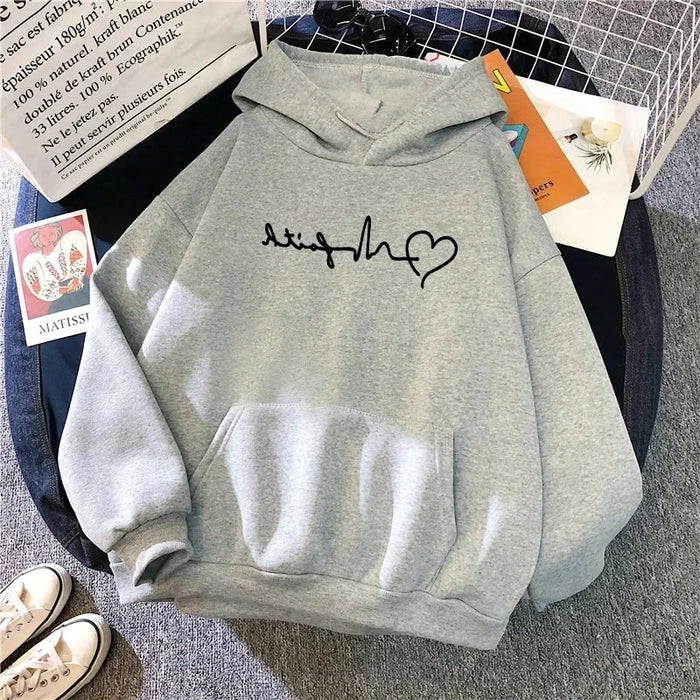 Casual Printed Hoodies for Women - Autumn/Winter Collection