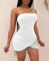 2024 Nightclub Bag Buttock Dress with Chest Fringe Suspenders