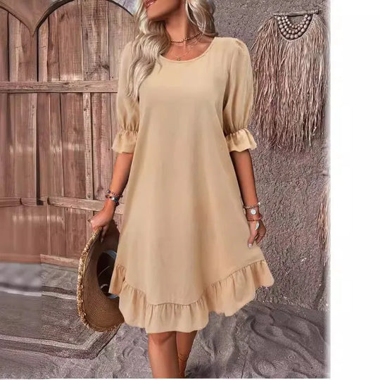Elegant A-Line Midi Dress for Women